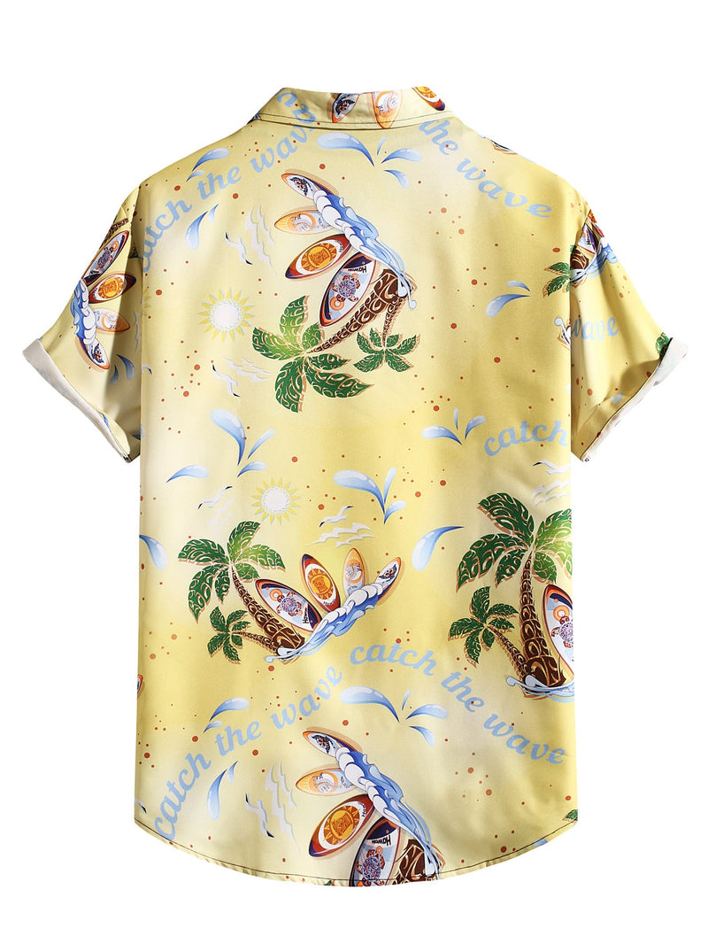 Men Hawaii Shirts Men's Short-Sleeved Men's Casual Shirt