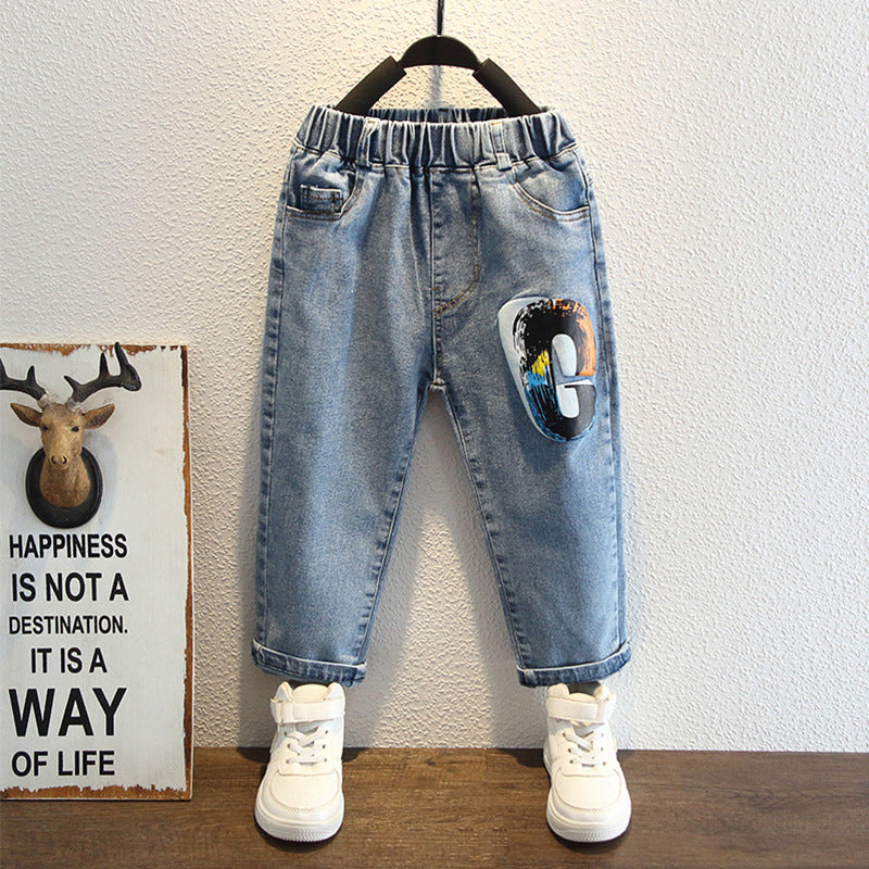 Toddler Boys Pants Children's Jeans Spring and Autumn Casual
