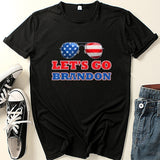 Let'S Go Brandon T Shirt Us Printed Short-Sleeved Top