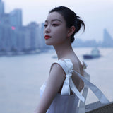 Marilyn Monroe Dress Fashionable White Suspender Dress French Dress Sexy