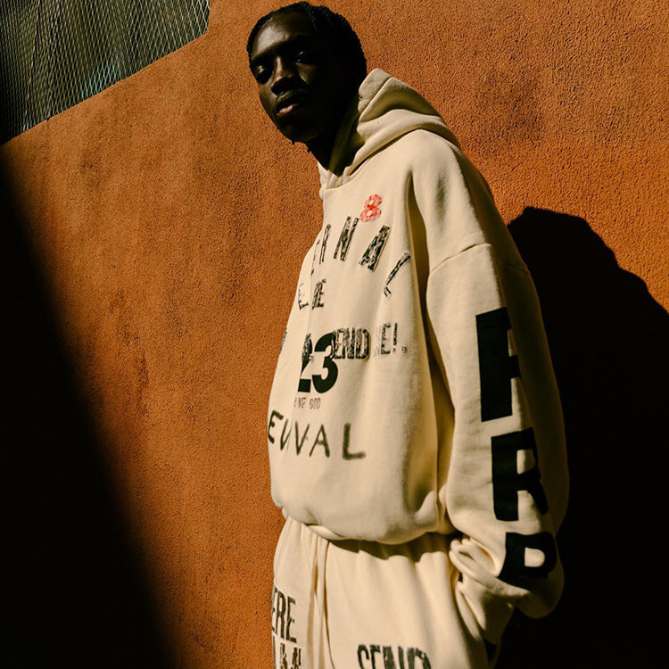 Rrr123 Hoodie Loose-Fitting Hoodie Sweater for Men