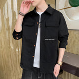 White Work Shirts Autumn Shirt Men's Loose Long Sleeve Top Spring and Autumn White Shirt