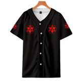 Baggy Baseball Jersey Baseball Shirt Short-Sleeved T-shirt