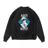 Marilyn Manson Sweatshirt Heavy Vintage Sweater Male and Female Large Size