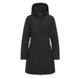 Women Winter Coats Puffer Jacket Down Coat Slim Fit Mid-Length Casual Winter Hooded Jacket