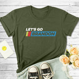 Let'S Go Brandon T Shirt Letter Print Teen Casual Loose-Fitting T-Shirt Short Sleeve Top