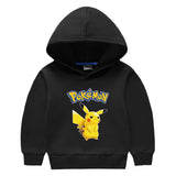 Children Pokemon Pikachu Hoodie Pikachu Children Hooded Sweater Winter