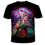 Stranger Things T Shirt Summer Short Sleeve 3D Digital Printed Loose T-shirt Top