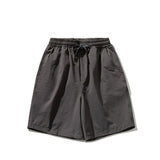 Men Shorts Summer Men's Solid Color Casual Pants Retro Loose Shorts