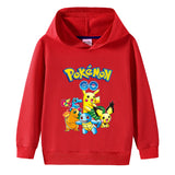 Children Pokemon Pikachu Hoodie Spring and Autumn Boys and Girls Cotton Hooded Sweater