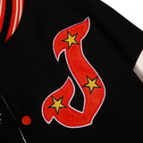 Vintage Letterman Jacke Embroidery Stitching PU Leather Jacket for Men and Women Hip-Hop Street Loose Baseball Uniform Autumn Coat