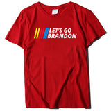 Let's Go Brandon T Shirt Letter Print Short-Sleeve T-shirt for Women