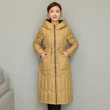 Women Winter Coats Puffer Jacket Down Coat Down Jacket Female Drawstring Waist Tight Lightweight Adhesive Both Sides Wear Jacket