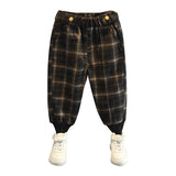 Toddler Boys Pants Boys Plaid Pants Leisure Sports
