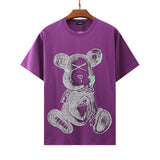 We11 Done T Shirts Cartoon Bear Print Loose Large Size Men and Women Same Style