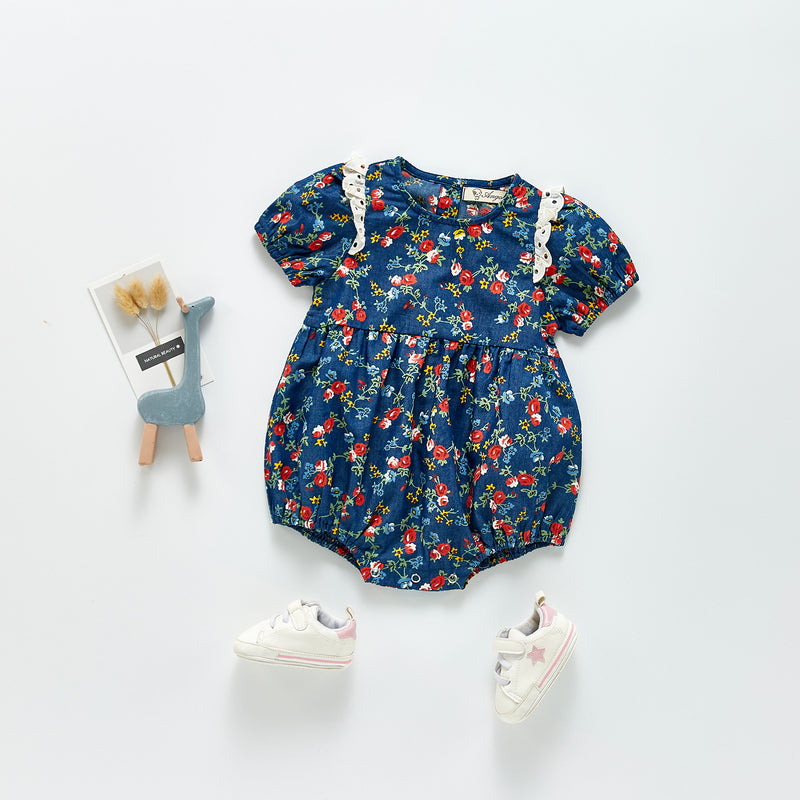 Summer Roses Rose Floral Baby Jumpsuits