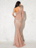 Olivia Wilde See Through Dress Fishtail Female Banquet Temperament Host Sequin Formal Dress