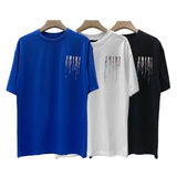 Amiri T Shirt Colorful Splash-Ink Casual round Neck Short Sleeve T-shirt