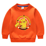 Children Pokemon Pikachu Hoodie Brushed Hoody Cotton