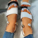 Women Open Toe Sandals Flats Large Size Summer Flat Casual Sandals