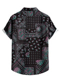 Men Hawaii Shirts Shirt Black, Short Sleeve Men's Casual Shirt