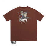 Rrr123 T Shirt Portrait Digital Vintage Print Loose T-shirt