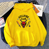 Stranger Things Hellfire Club Hoodie Stranger Things Printed Hoodie Fleece Padded Coat
