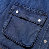 Men Denim Coat Jean Jackets Pure Color Washed Do the Old Cowboy Coat Men's Loose Lapel Jacket Denim Clothing