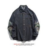 Men Jacket Spring Stitching Denim Jacket Men Casual Loose Jacket