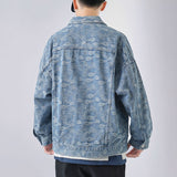 Paisley Denim Jacket Autumn and Winter Boys Denim Jacket Coat Printed Jacket