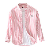 White Work Shirts Summer Men's Striped Shirt