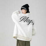 White Varsity Jacket Autumn Hip-Hop Street Men's Jacket PU Leather Coat Embroidered Loose Baseball Uniform Pu Jacket Men