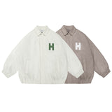 Corduroy Varsity Jacket Letter Patch Jacket Men's and Women's Vintage Corduroy Jacket