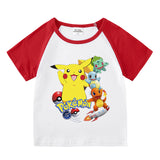 Children Pokemon Pikachu T Shirt Short Sleeve T-shirt Cotton Leisure Sports