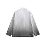 Men's Casual Suit Man Blzer Gradient Tie-Dye Blazer Men's Loose Lapels Jacket Casual Small Suit