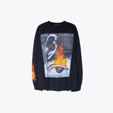 Mens Fall Outfits Printed Long-Sleeved T-shirt Men's Oversize Top