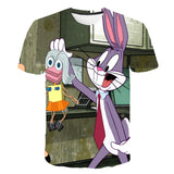 Bugs Bunny Shirt Men's Cartoon Animation Printed T-shirt