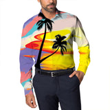 Men Beach T Shirts Spring Men's Cool Long Sleeve Shirt