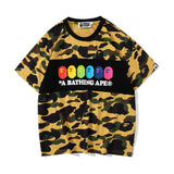 Wgm Shirt Bape Shark Head Men And Women Digital Printing Casual Sports Short Sleeve