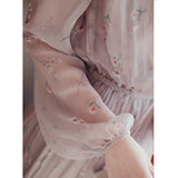 Aesthetic Dress Purple Floral Dress Spring French Chiffon Dress