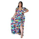 Nina Parker plus Size Dresses Split Short Sleeve Dress