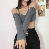 Music Festivals Rave Outfits Girls Tops Winter Women's Clothing Fashion T-shirt for Women