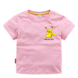 Children Pokemon Pikachu T Shirt Cotton Short-Sleeved T-shirt Casual Sports