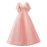 Women's Evening Dress Ball Gown Princess Quinceanera Wedding Dresses Pettiskirt Banquet Host Performance Costume Evening Dress Women