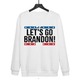 Let'S Go Brandon T Shirt Summer English Letter Crew Neck Sweater