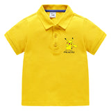 Children Pokemon Pikachu T Shirt Polo Cotton T-shirt