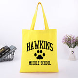 Stranger Things Hellfire Club Handbag Hawkins Middle School Printing Fashion Canvas Reticule