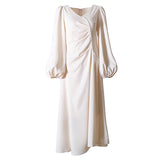 Marilyn Monroe Dress Retro Lantern Sleeve V-neck Sexy Women's Dress