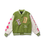 Mens Fall Outfits Printed Baseball Uniform High Street Couple's Vibe Style Jacket