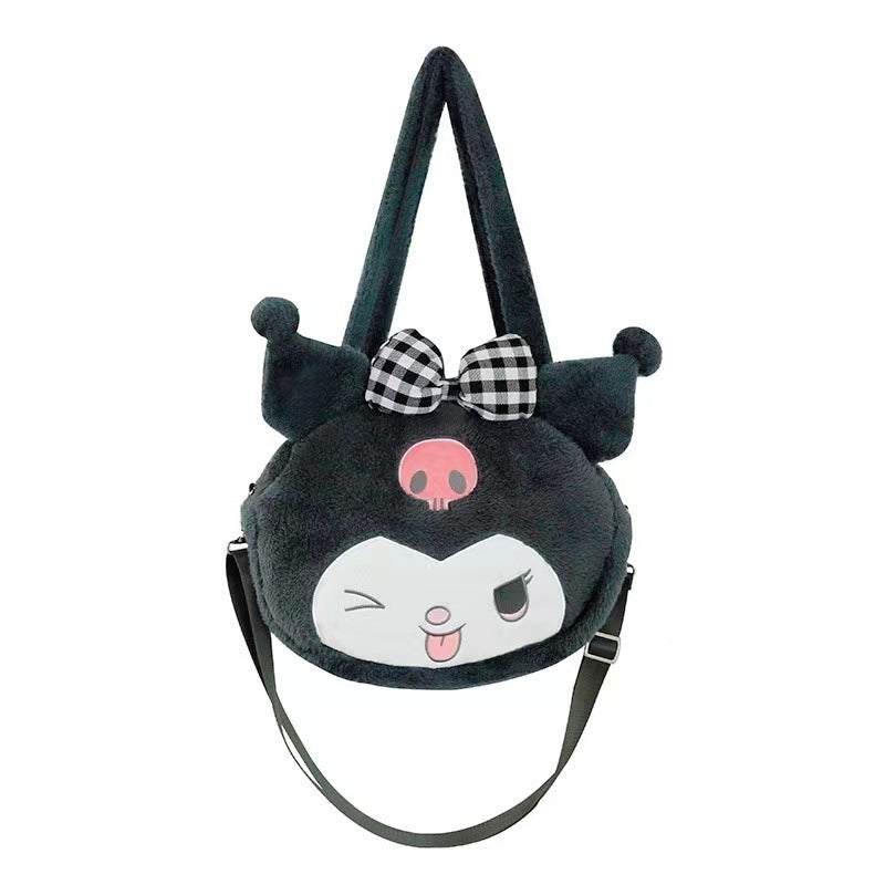 My Melody Bag Autumn and Winter Cute JK Uniform Bag Cinnamoroll Babycinnamoroll Clow M Plush Dual-Use Shoulder Messenger Bag Kulomi